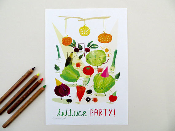 lettuce party 8x12 print