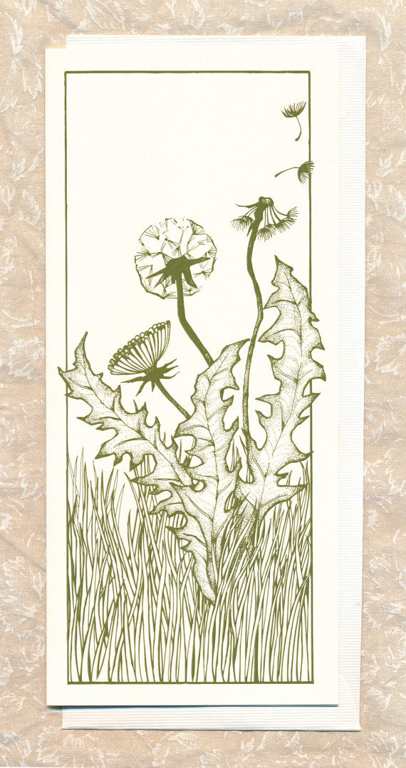 Dandelion Greeting Card // by Hilary Ann Love Glass