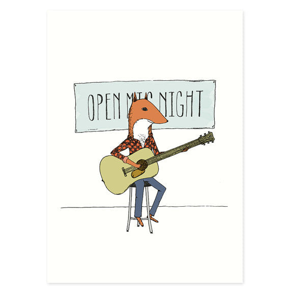 Open Mic Night 5x7 Art Print