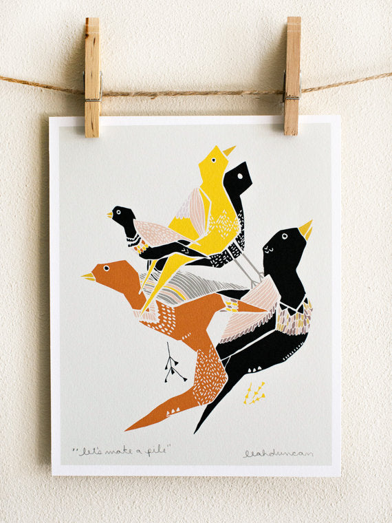 Let's Make a Pile Print 8x10