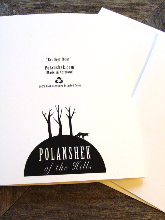 Critters and Cups: Bear - Greeting Card