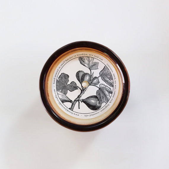 Sweet Fig Amber Glass Soy Candle