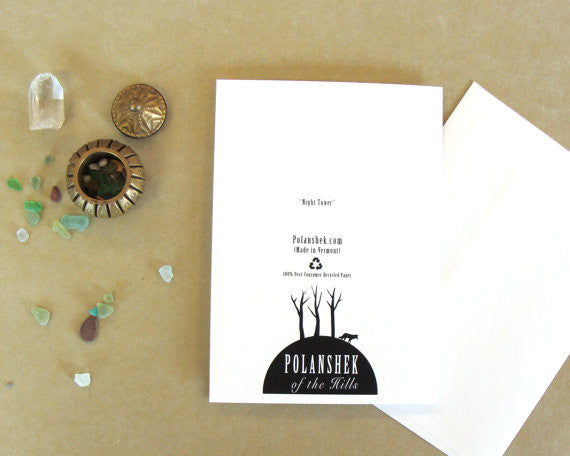 Night Tower - Greeting Card