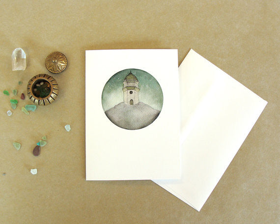 Night Tower - Greeting Card