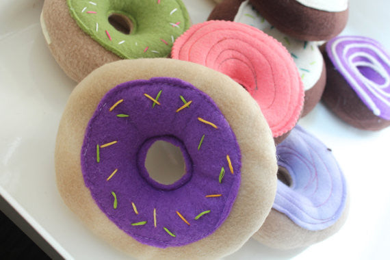 Squeaky Dog Toy Donut