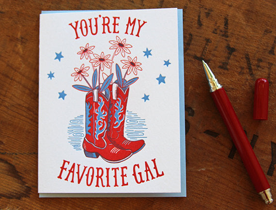 Favorite Gal Greeting Card