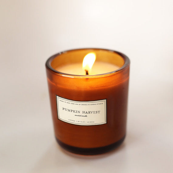 Pumpkin Harvest Glass Soy Candle