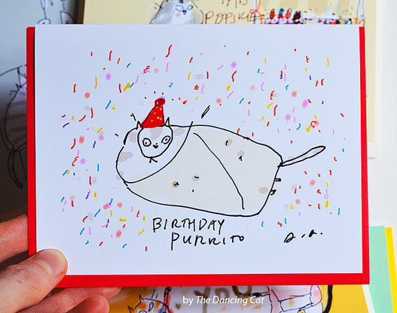 Birthday Purrito Greeting Card