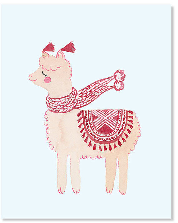 Winter Alpaca 8x10 Art Print
