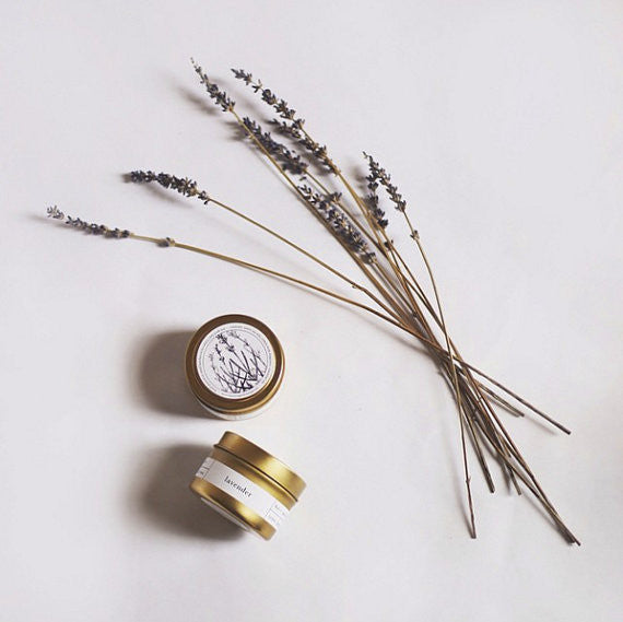 Lavender Gold Tin Travel Candle