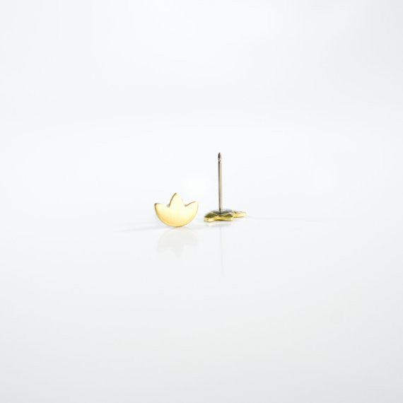 Brass Tulip Studs