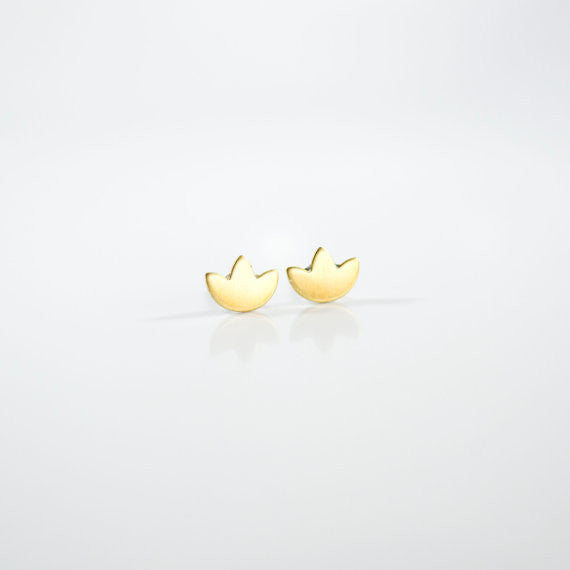 Brass Tulip Studs