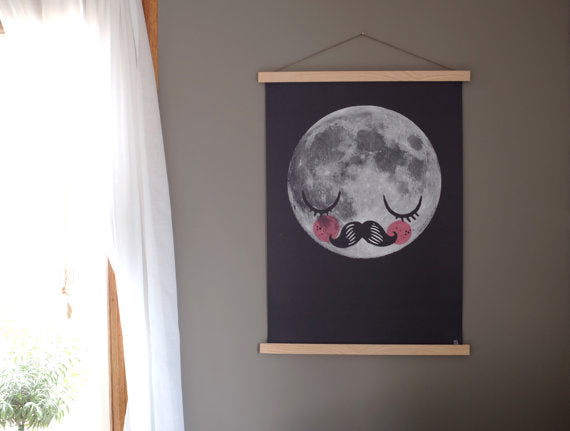 Wooden Poster Hanger - Walnut 9 inches