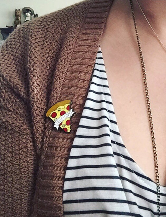 True Love Pizza Pin