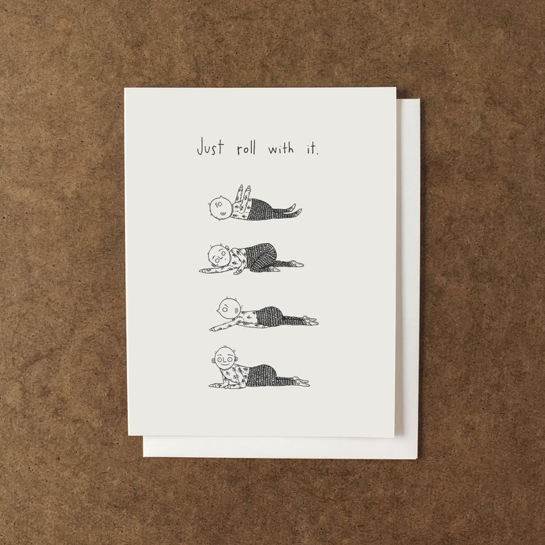 Just Roll With It- Baby Card