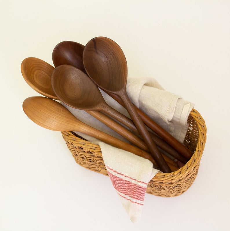 Walnut Wood Condiment and Serving Spoon