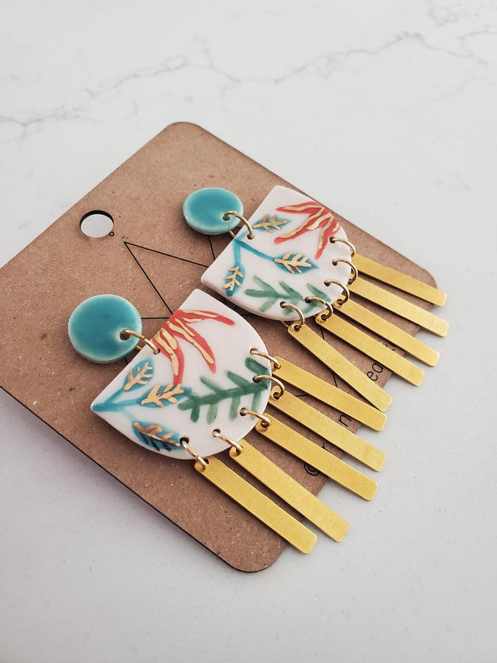 Botanical Tassel Earrings