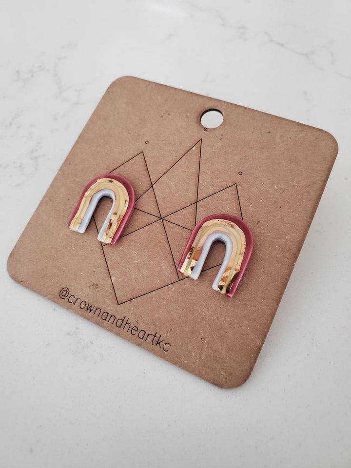 Rainbow Stud Earrings
