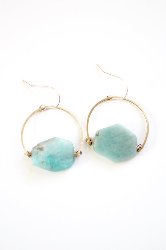 Amazonite Arch Earrings