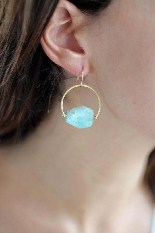 Amazonite Arch Earrings