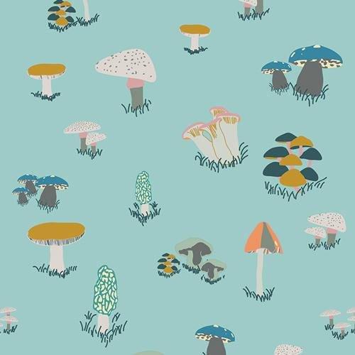 Organic Cotton Headband - Mint Mushroom