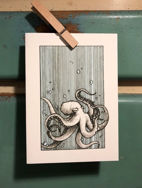 Octopus Greeting Card