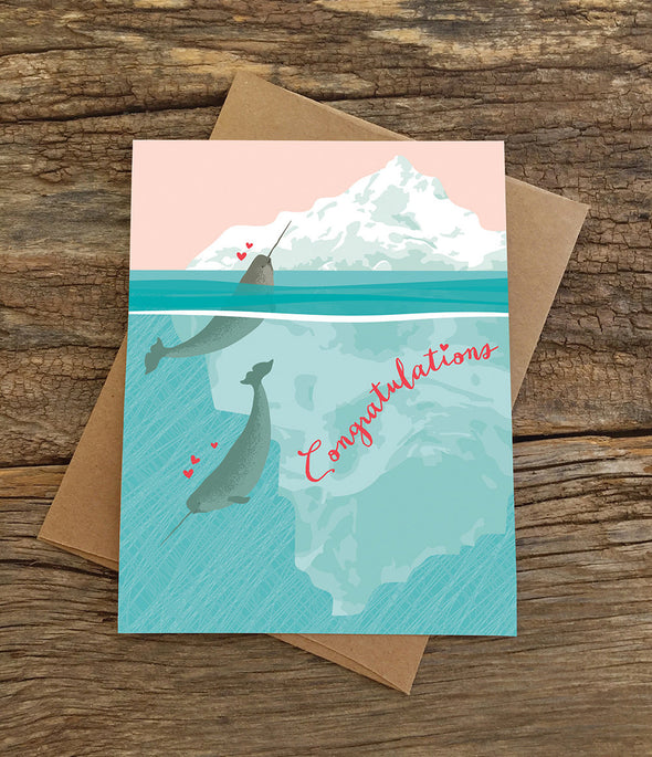 Narwhals Congratulations Wedding or Anniversary Card