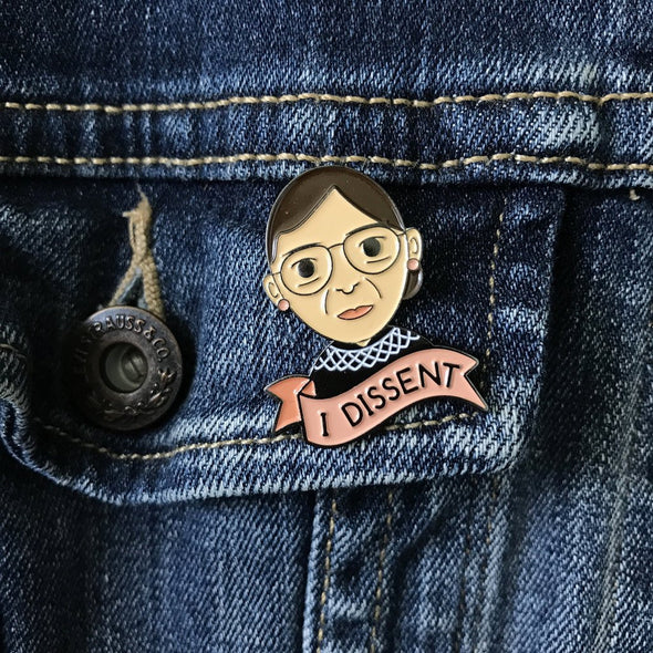 Ruth Bader Ginsberg "I Dissent" Pin