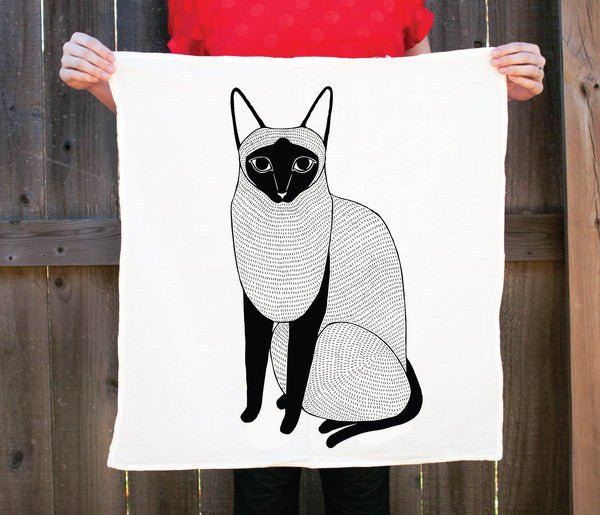 Siamese Cat Tea Towel