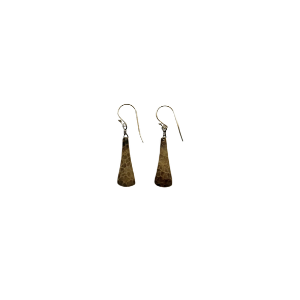 Brass Taper Strip Earrings