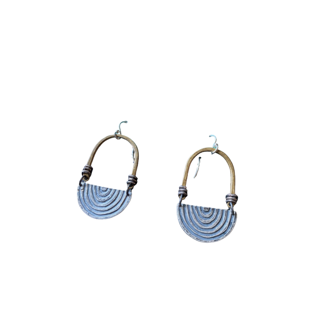 "Serene" Earrings with Rainbow