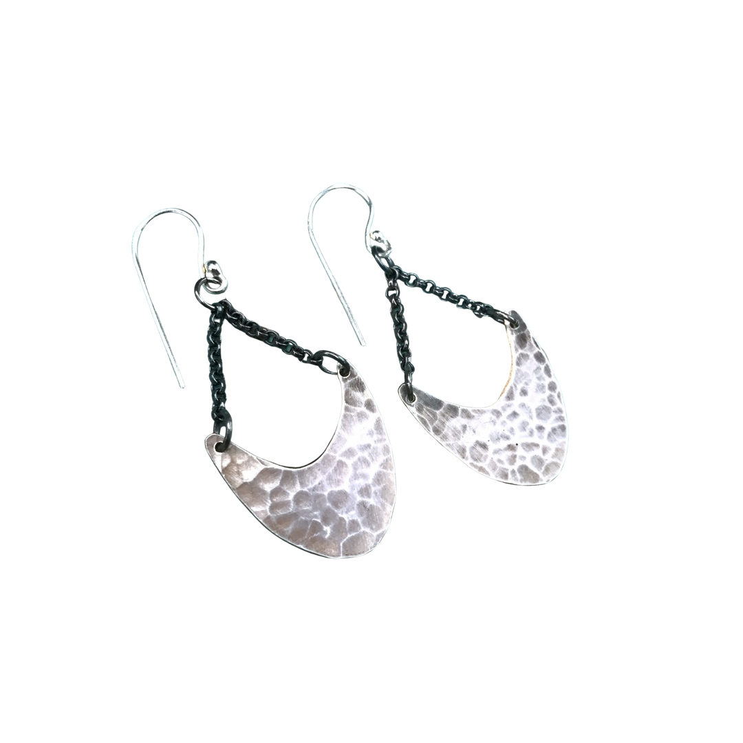 Tiny Silver Pendulum Earrings