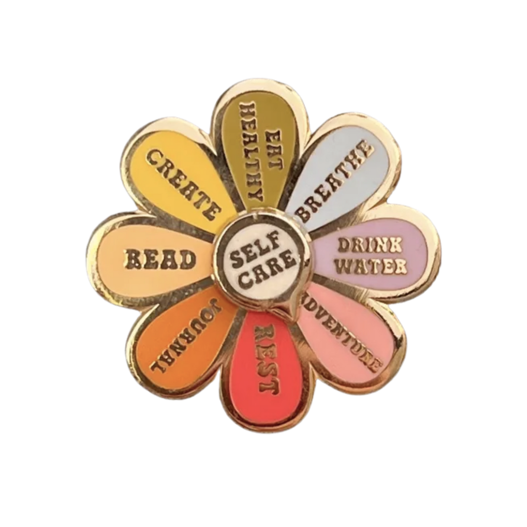 Self Care Spinner Enamel Pin