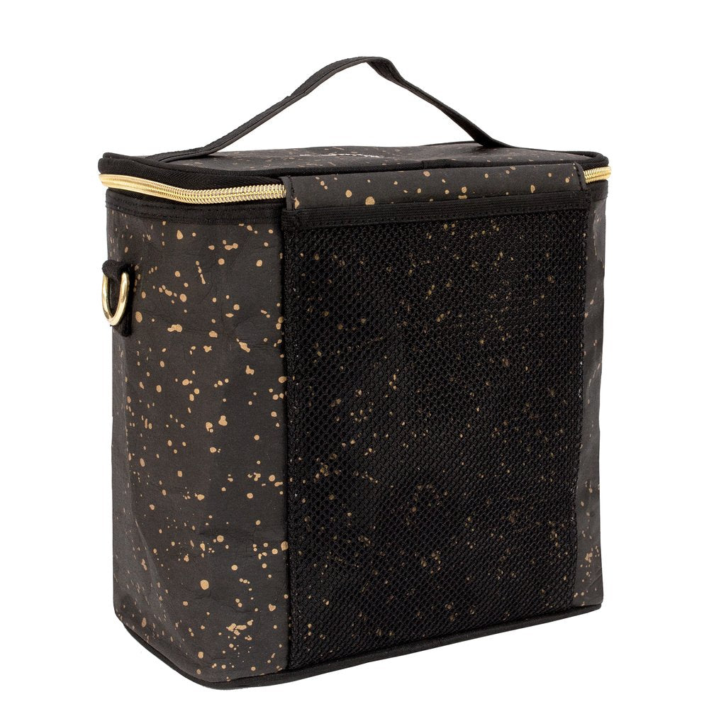 Black and Gold Splatter Paper Lunch Poche