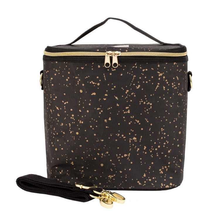 Black and Gold Splatter Paper Lunch Poche