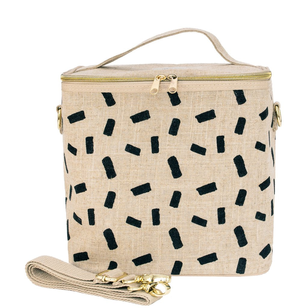 Linen Block Lunch Poche