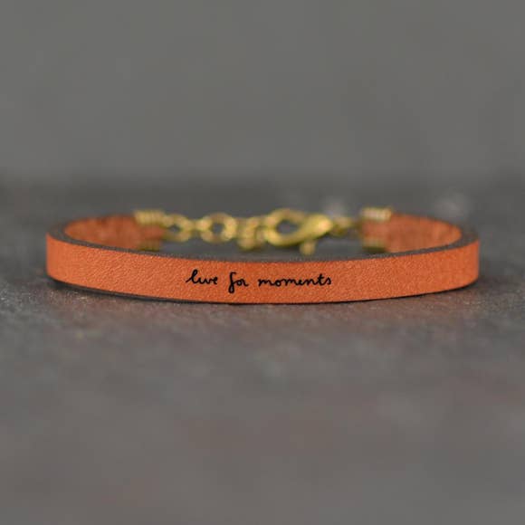 Live For Moments Leather Bracelet