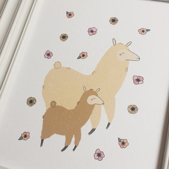 The Mama to My Llama 8x10 Art Print