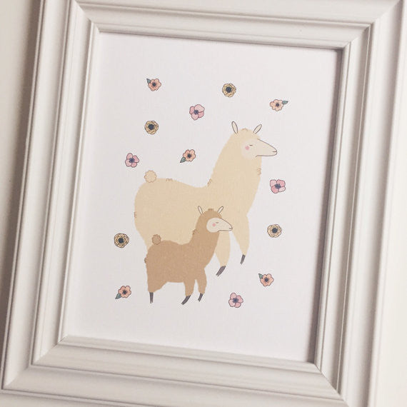 The Mama to My Llama 8x10 Art Print