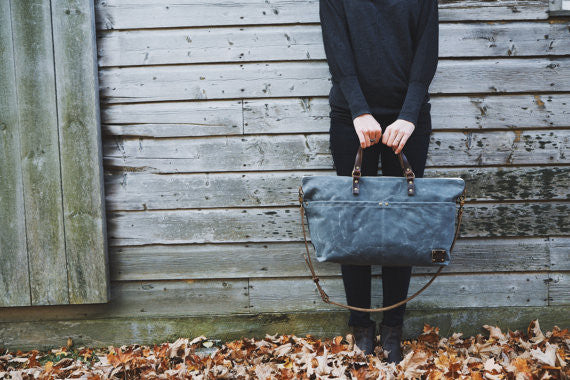 Waxed Canvas Carry On Crossbody Bag