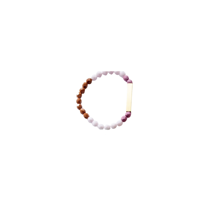 Colorful Bead + Brass Bracelet
