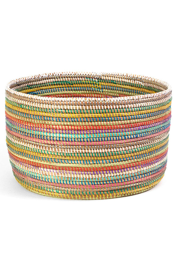 Rainbow Knitting Basket