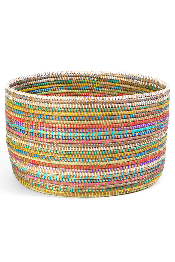 Rainbow Knitting Basket