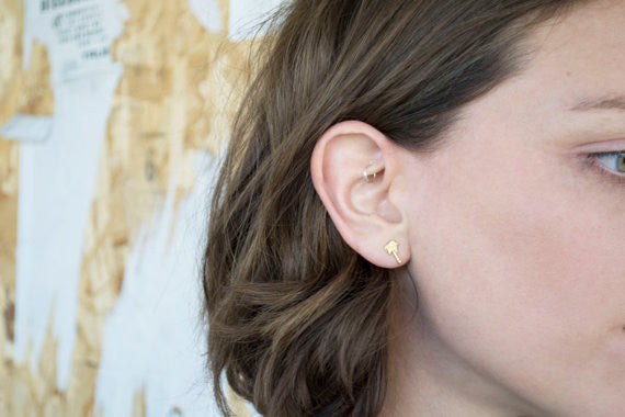 Brass Palm Tree Studs