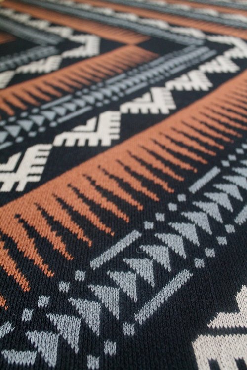 Phoenix Black/Cinnamon/Mushroom Throw