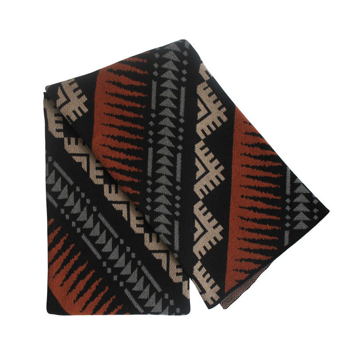 Phoenix Black/Cinnamon/Mushroom Throw