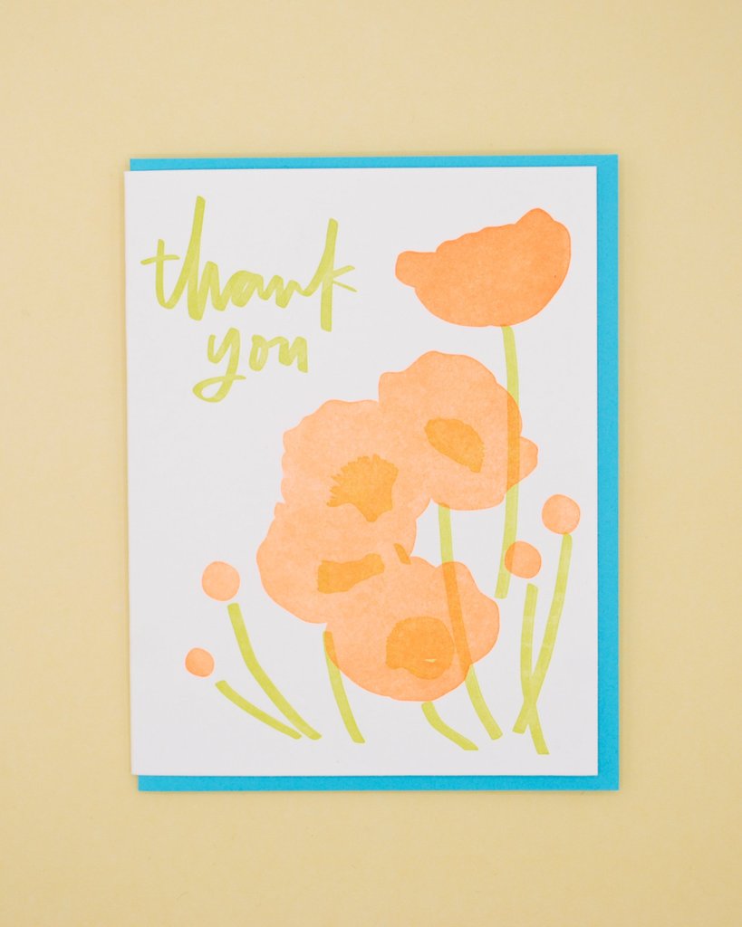 Poppy Thanks Card