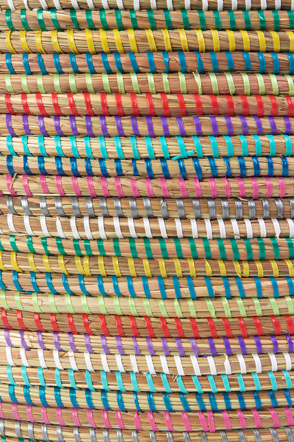 Rainbow Knitting Basket