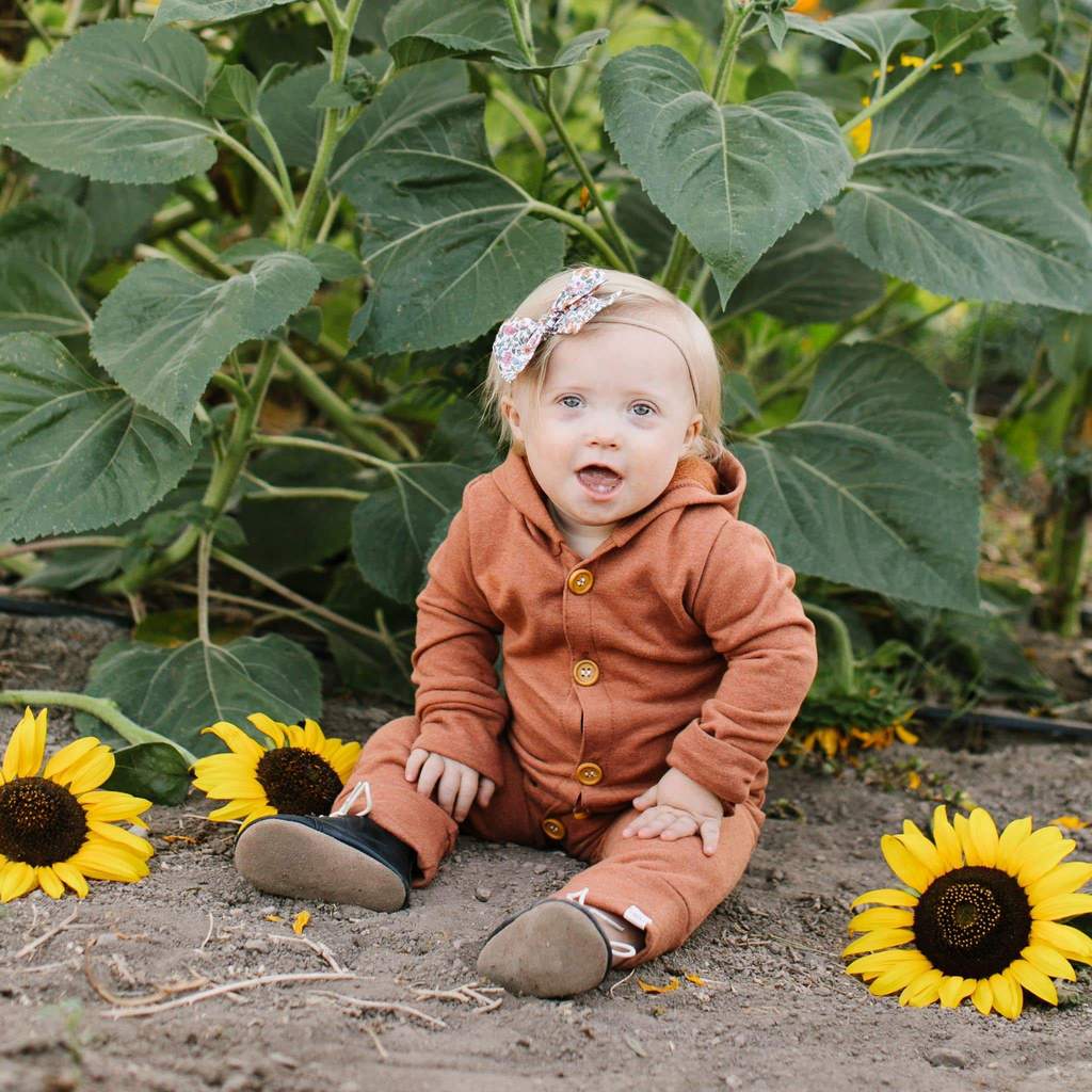 Apricot Hooded Romper