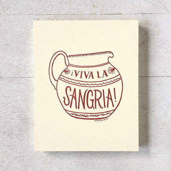 ¡Viva La Sangria! Letterpress 8x10 Print